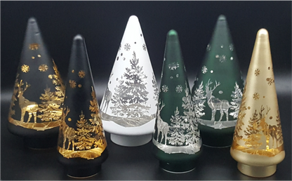 Glass Christmas Tree with LED Lights