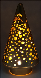 Glass Christmas Tree with LED Lights