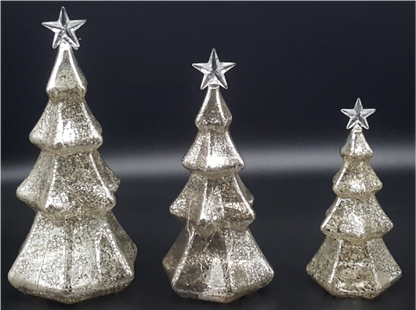 Glass Christmas Tree with LED Lights