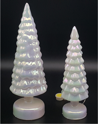 Glass Christmas Tree with LED Lights