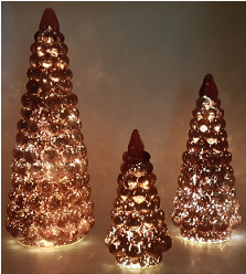 Glass Christmas Tree with LED Lights