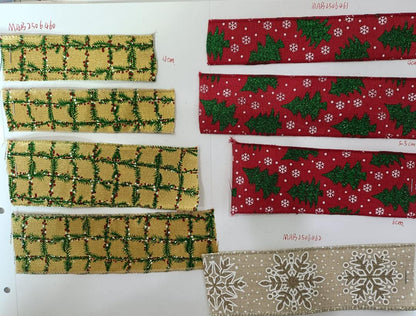 Christmas Themed wired ribbon