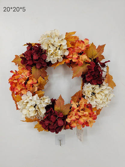 Autumn Harvest Hydrangea Wreath