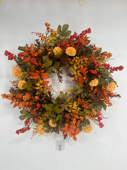 Autumn Harvest Hydrangea Wreath