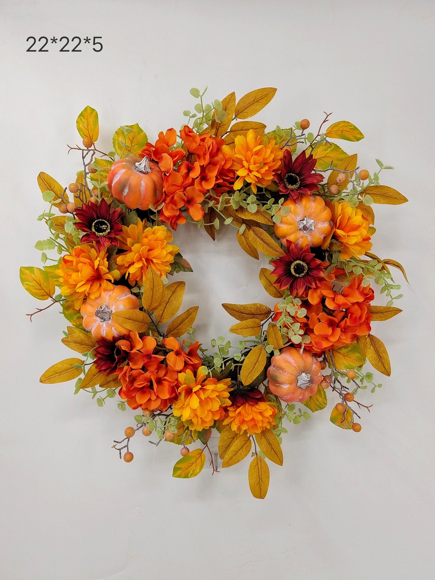 Autumn Harvest Hydrangea Wreath