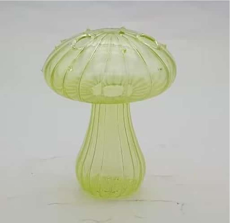Mushroom-shaped Glass Decor