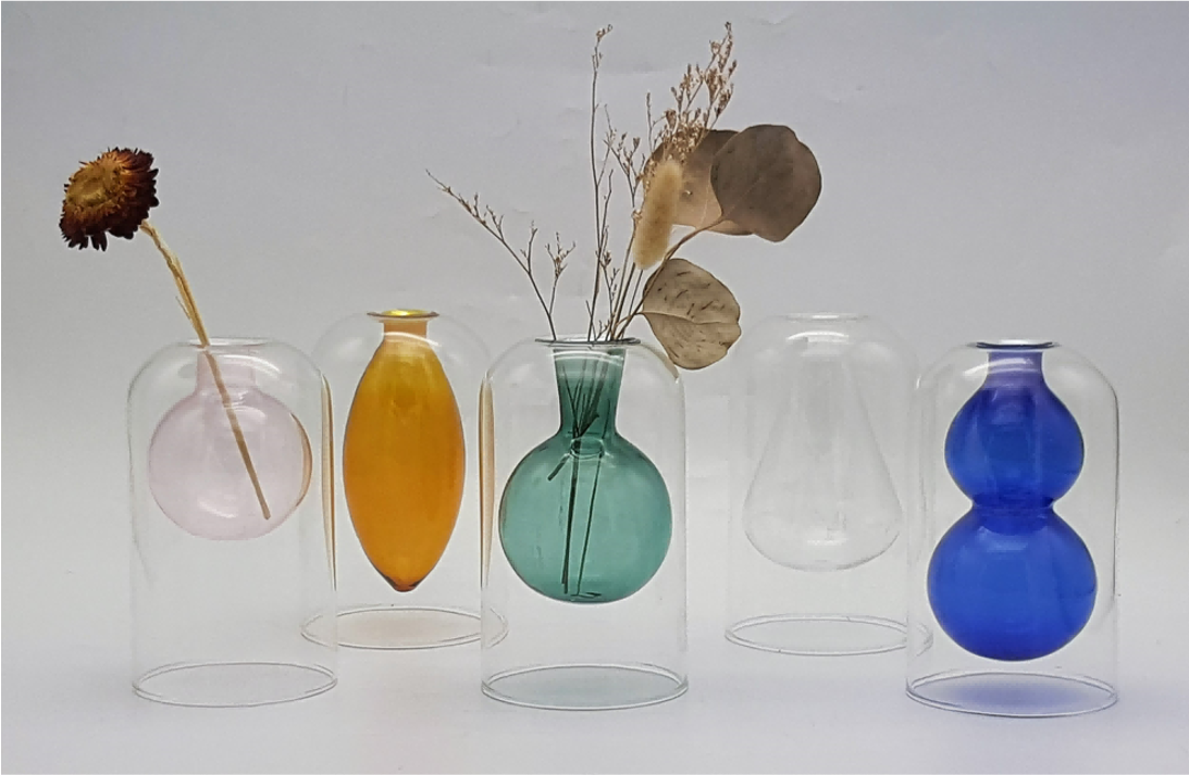 Double-walled Glass Vases