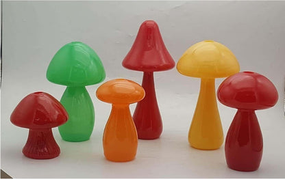 Mushroom-shaped Glass Decor
