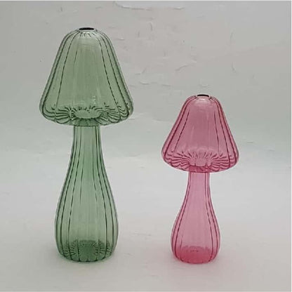 Mushroom-shaped Glass Decor