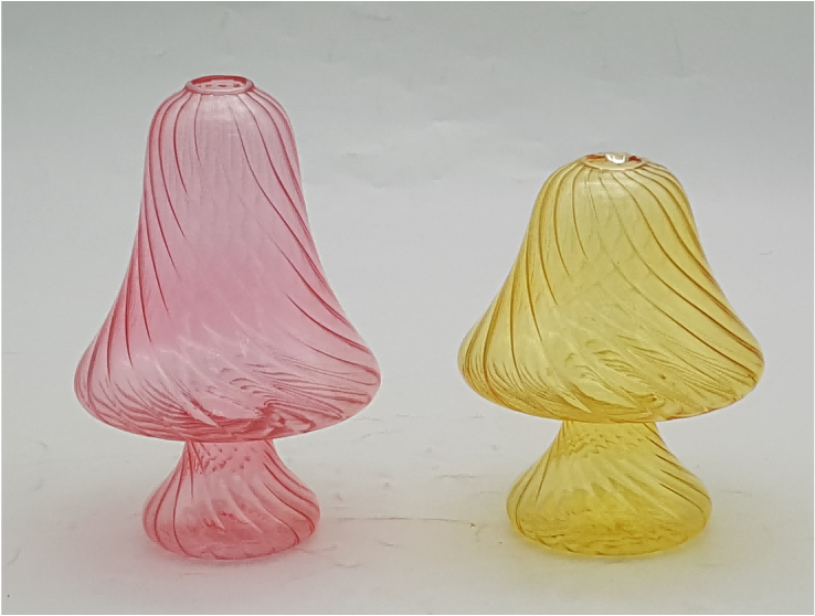 Mushroom-shaped Glass Decor