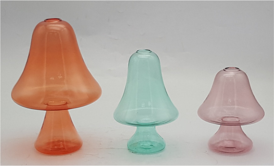 Mushroom-shaped Glass Decor