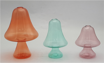 Mushroom-shaped Glass Decor
