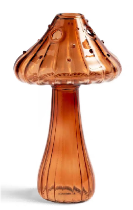 Mushroom-shaped Glass Decor