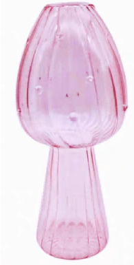 Mushroom-shaped Glass Decor
