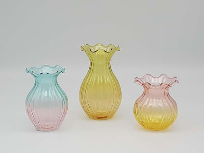 Debossed Glass Vases