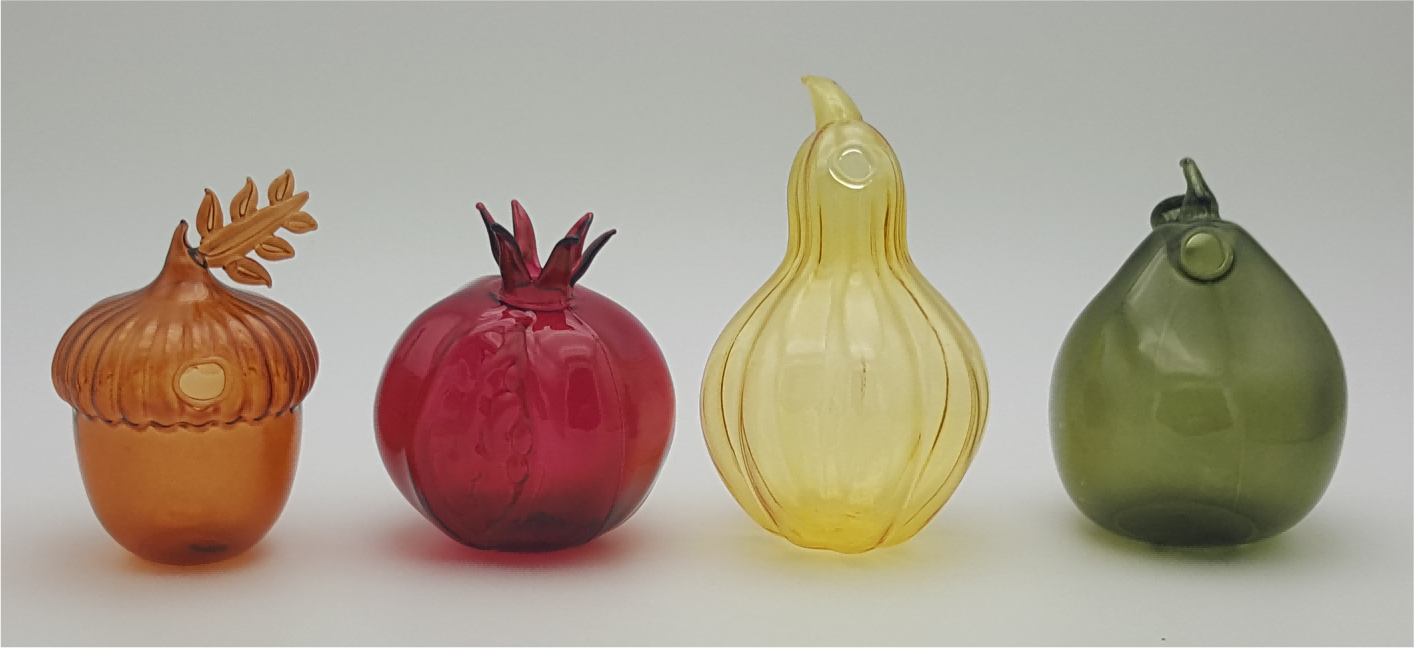 Glass Fruit Decorations
