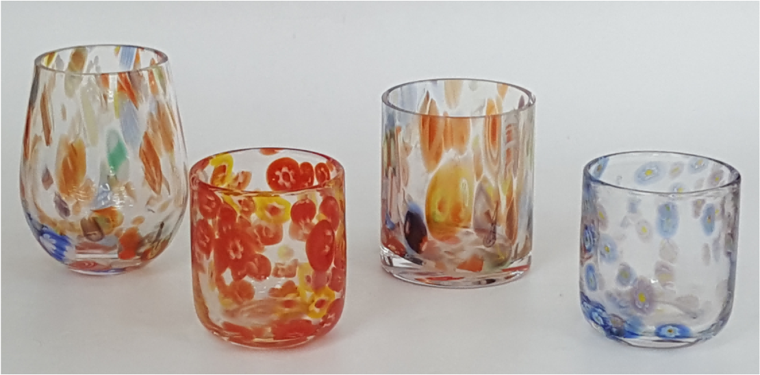 Dappled Glass Tumblers