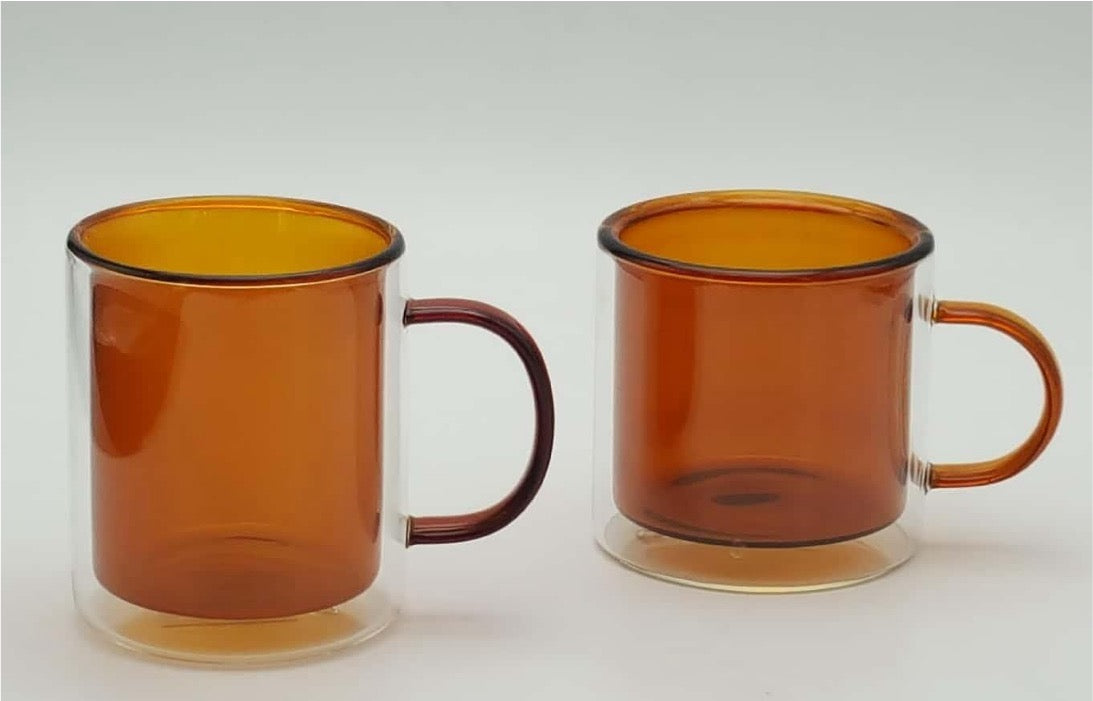 Colorful Double-walled Glass Mug