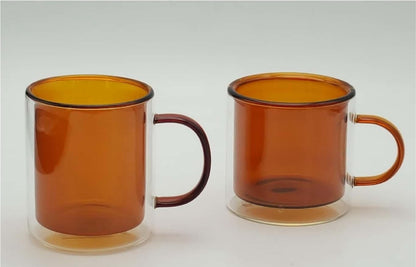 Colorful Double-walled Glass Mug