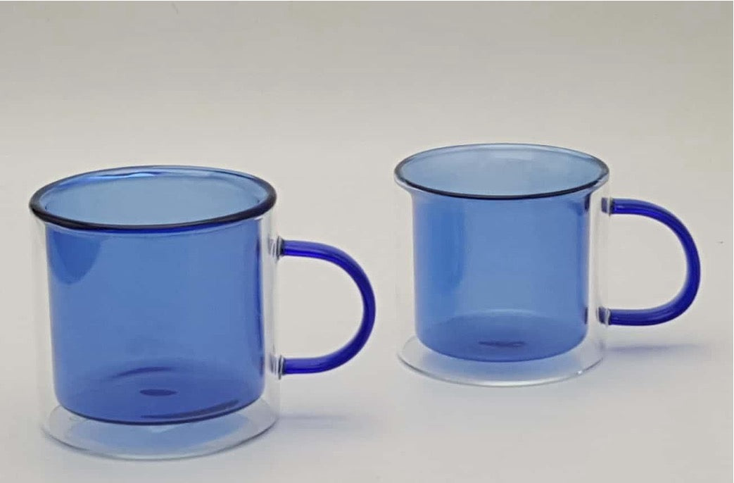 Colorful Double-walled Glass Mug