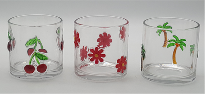 Nature Themed Embossed Glass Candle Holder