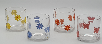 Nature Themed Embossed Glass Candle Holder