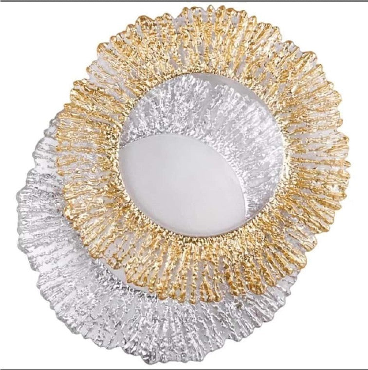 Textured Glass Charger Plate