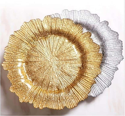 Textured Glass Charger Plate