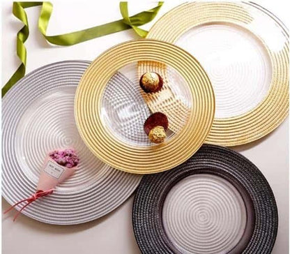 Colored Textured Glass Charger Plate