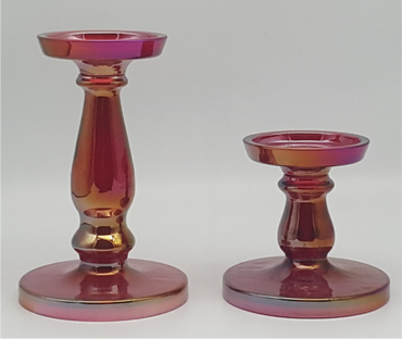 Iridescent Glass Candle Taper