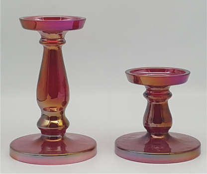 Iridescent Glass Candle Taper