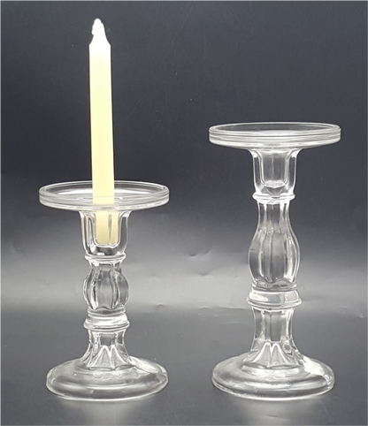 Clear Glass Candle Pillar