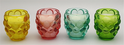 Textured Glass Votive Candle Holder with Wax