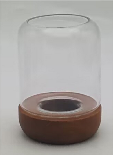 Glass Candle Holder with Cork Base