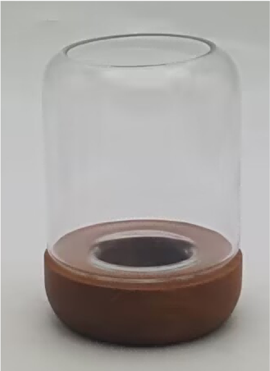 Glass Candle Holder with Cork Base