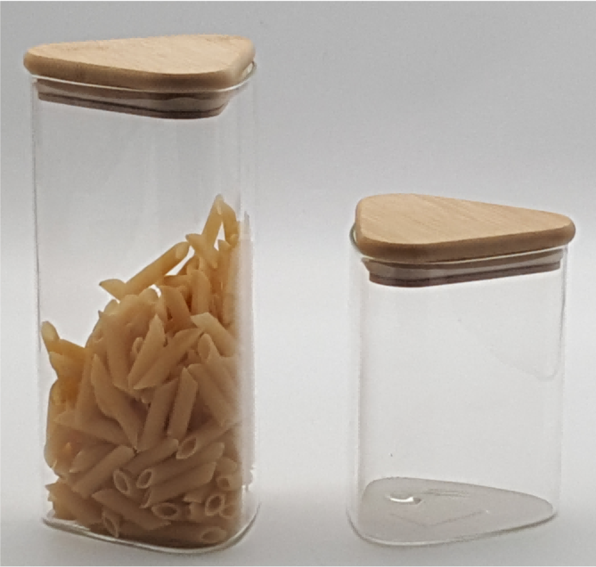 Glass Canister with Wooden Lid