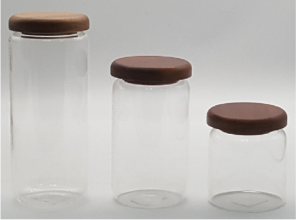 Glass Canister with Wooden Lid