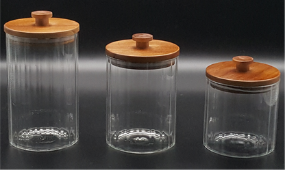 Glass Canister with Wooden Lid