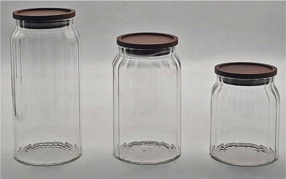 Glass Canister with Wooden Lid