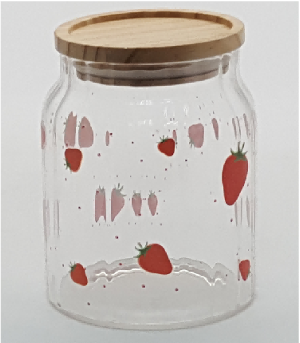 Glass Canister with Wooden Lid