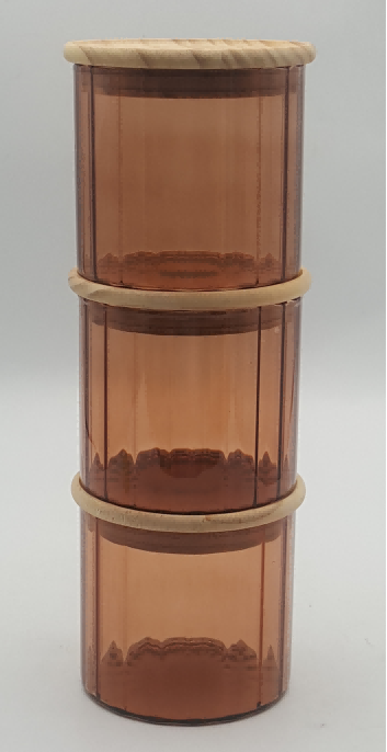 Stackable Glass Canister with Wooden Lids