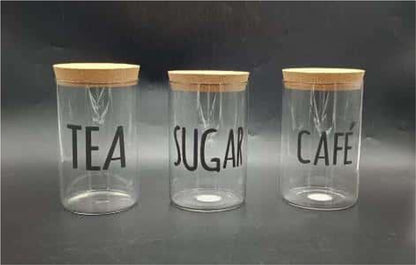 Glass Canister with Wooden Lid