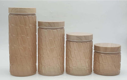 Color Glass Canister with Plastic Lids