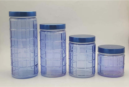 Color Glass Canister with Plastic Lids