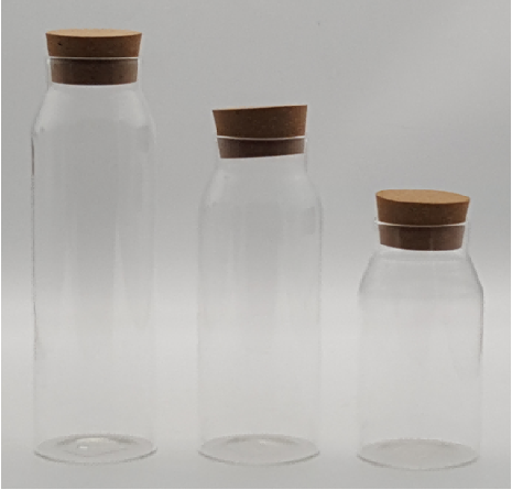 Glass Canister with Wooden Lid