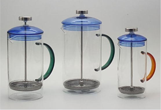 Glass Coffee Plunger with Glass Cup