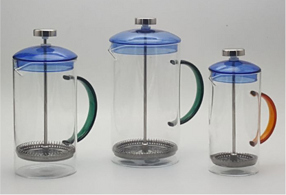 Glass Coffee Plunger with Glass Cup