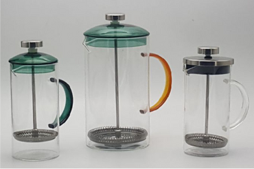 Glass Coffee Plunger with Glass Cup