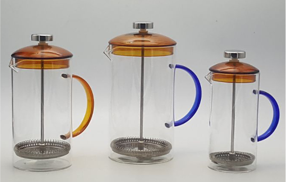 Glass Coffee Plunger with Glass Cup