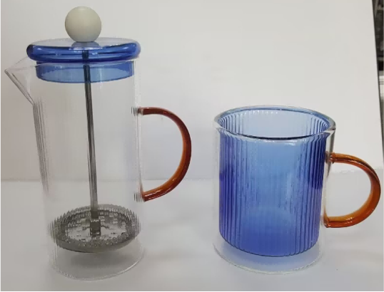 Glass Coffee Plunger with Glass Cup